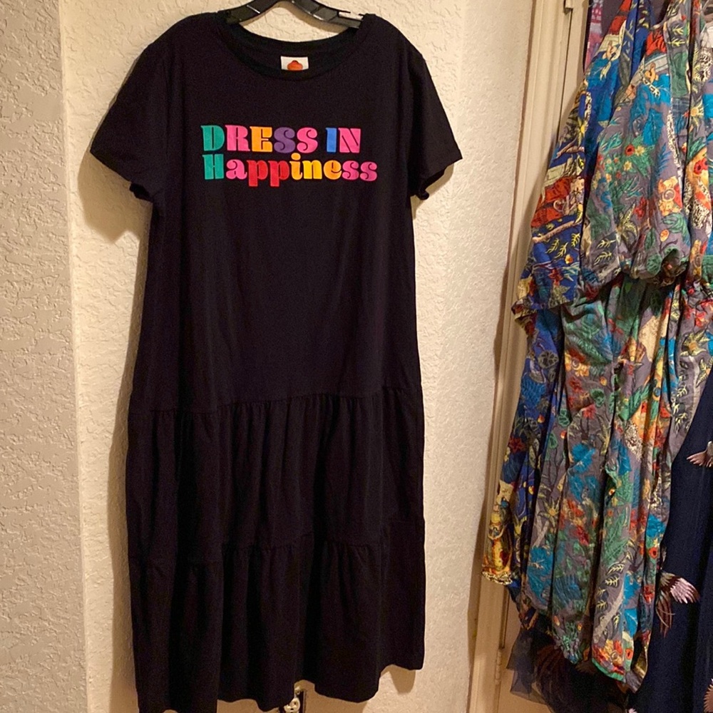 Farm Rio Dress In Happiness T-Shirt Dress - Picture 3 of 5